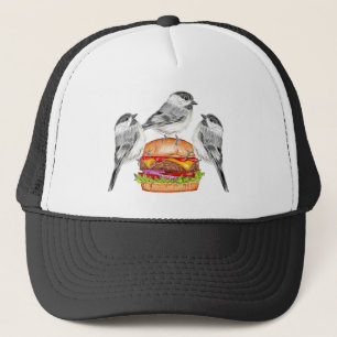 Gorra De Camionero Cheeseburger Bird Trio Tahoe Mountain Chickadees