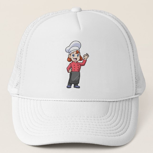 Gorra De Camionero Chef con plataforma de cocina (Anverso)