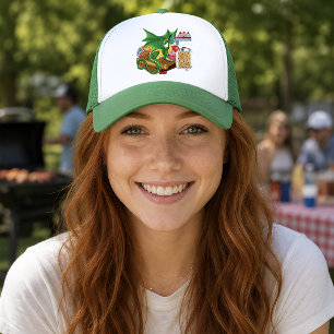 Gorra De Camionero Chef de Pastelería Dragón Verde Acogedor de Panade