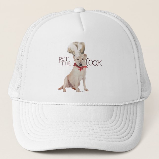 Gorra De Camionero Chef Labrador Retriever Amarillo (Anverso)