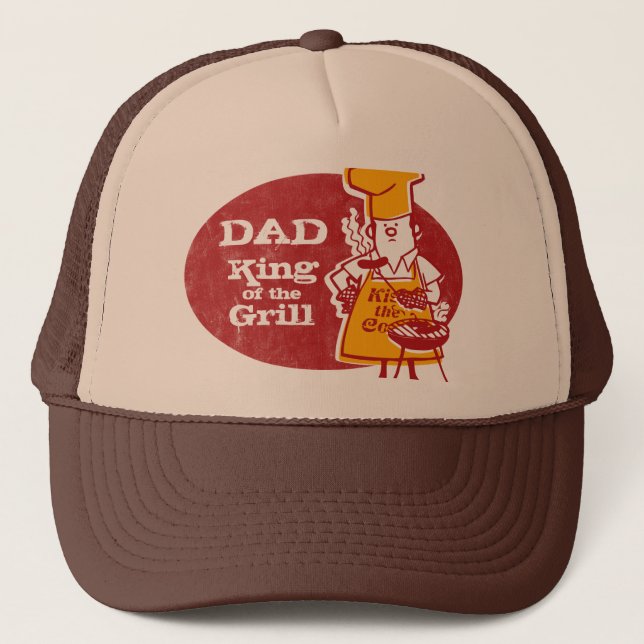 Gorra De Camionero Chef Retro BBQ Personalizado (Anverso)