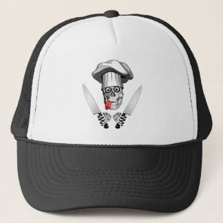 Gorra De Camionero Chef Skull con Chef Knives