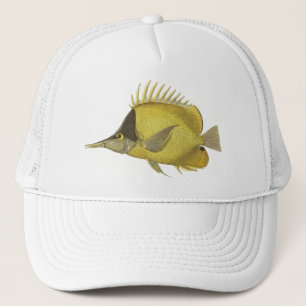 Gorra De Camionero Chelmon Tropical Amarillo Longirostris, Pescado Vi