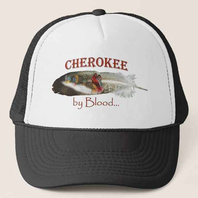 Gorra De Camionero Cherokee por sangre (Anverso)