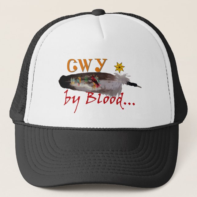 Gorra De Camionero Cherokee por sangre (Anverso)