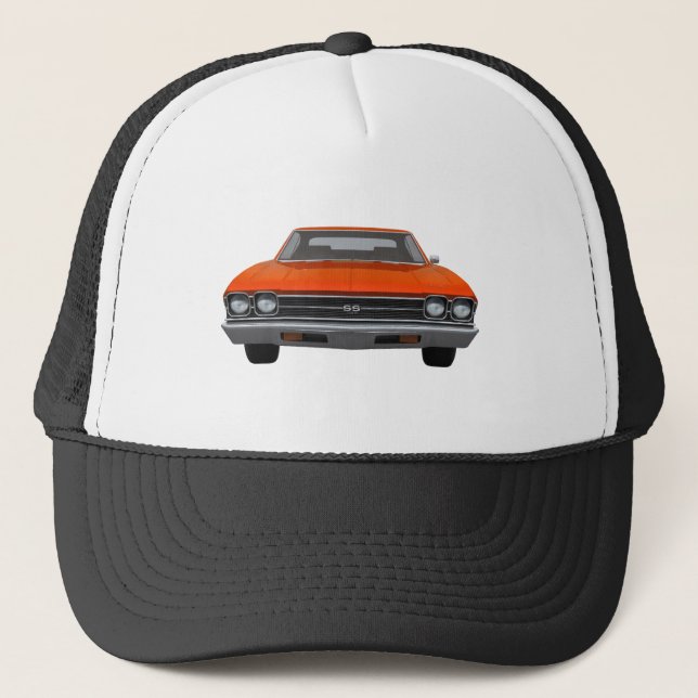 Gorra De Camionero Chevelle 1969 SS: Final anaranjado (Anverso)