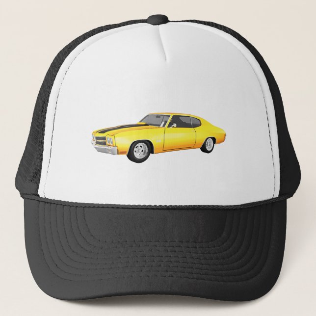 Gorra De Camionero Chevelle 1970 SS: Final amarillo: (Anverso)