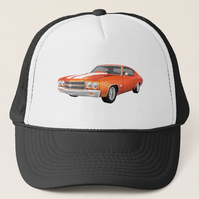 Gorra De Camionero Chevelle 1970 SS: Final anaranjado: (Anverso)