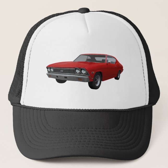 Gorra De Camionero Chevelle SS de 1968: Fin rojo (Anverso)