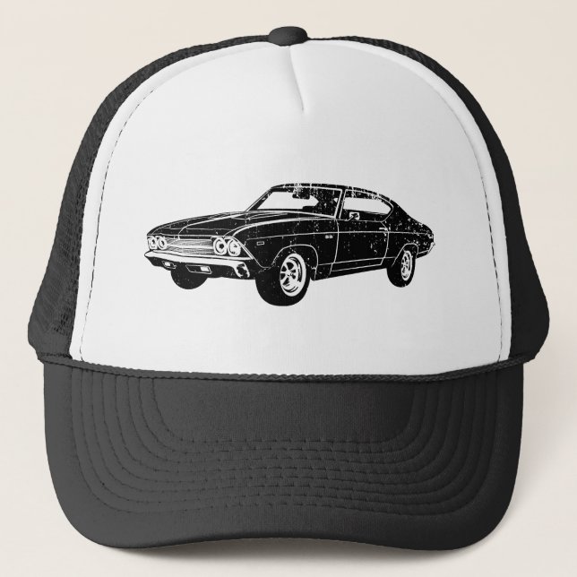 Gorra De Camionero Chevrolet 1969 Chevelle 396 SS (Anverso)