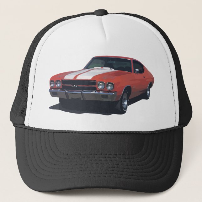 Gorra De Camionero Chevrolet 1970 Chevelle SS 454 (Anverso)