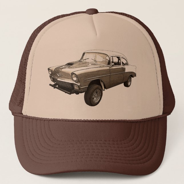 Gorra De Camionero Chevy 1956 Gasser (Anverso)