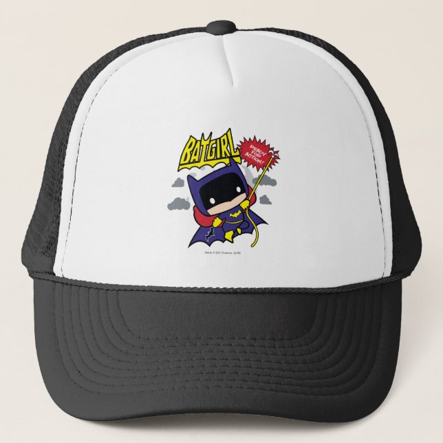 Gorra De Camionero Chibi Batgirl Preparado Para La Acción (Anverso)
