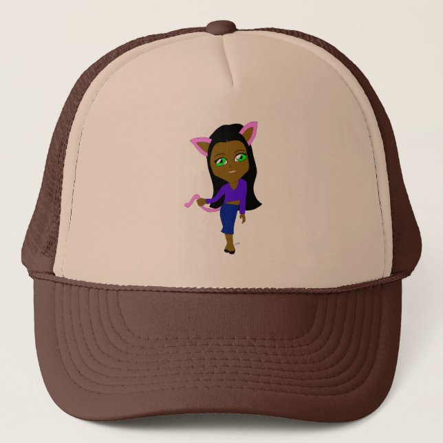 Gorra De Camionero chibi catgirl (Anverso)
