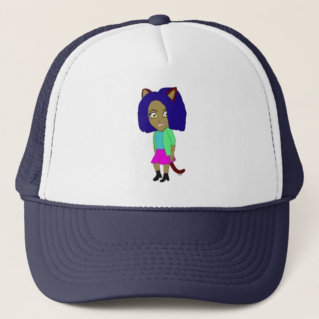 Gorra De Camionero chibi catgirl (Anverso)