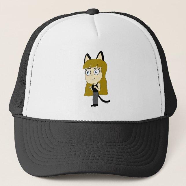 Gorra De Camionero chibi catgirl (Anverso)