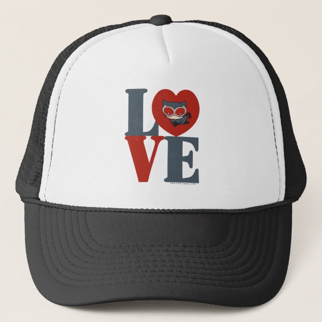Gorra De Camionero Chibi Catwoman LOVE (Anverso)