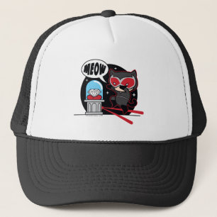 Gorra De Camionero Chibi Catwoman Robando un diamante