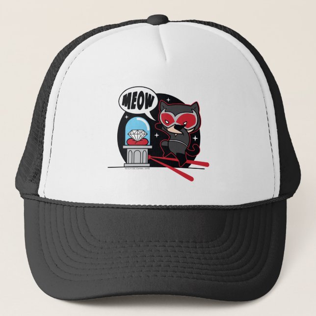 Gorra De Camionero Chibi Catwoman Robando un diamante (Anverso)