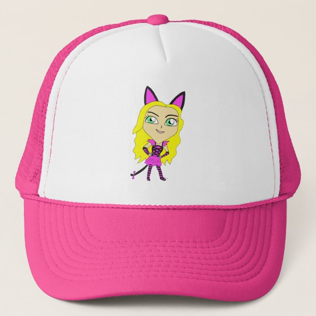 Gorra De Camionero chibi gatita (Anverso)