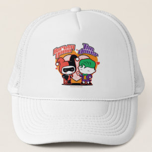 Gorra De Camionero Chibi Harley Quinn & Chibi Joker Hearts