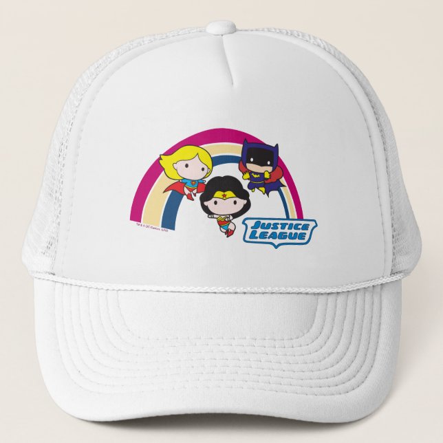 Gorra De Camionero Chibi Justice League Rainbow (Anverso)