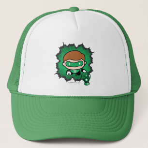 Gorra De Camionero Chibi Linterna verde volando por el espacio