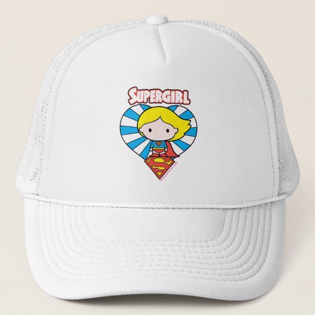 Gorra De Camionero Chibi Supergirl Starburst Heart and Logo (Anverso)