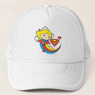 Gorra De Camionero Chibi Supergirl Volando Arcoiris