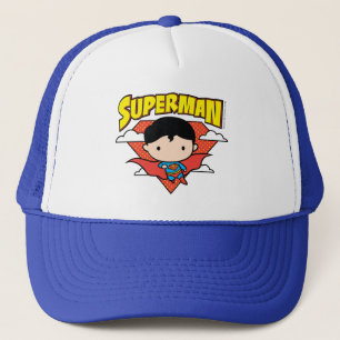 Gorra De Camionero Chibi Superman Polka Dot Shield y Name