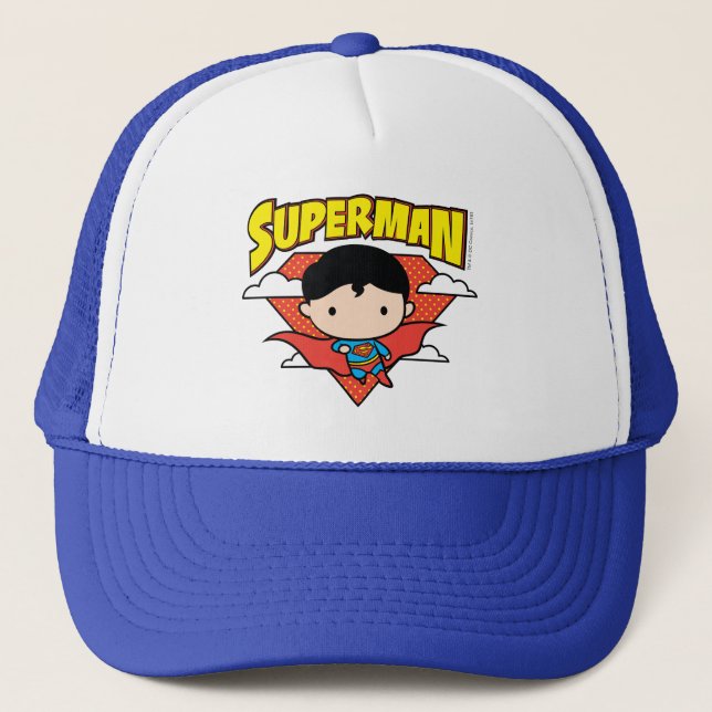 Gorra De Camionero Chibi Superman Polka Dot Shield y Name (Anverso)