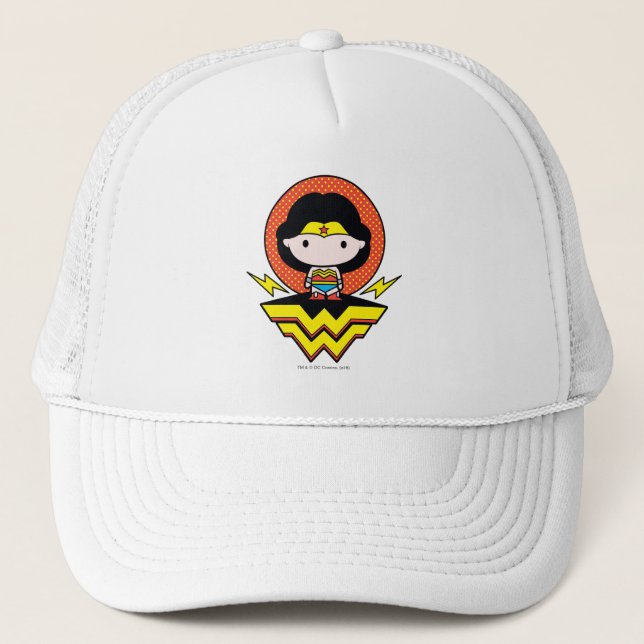 Gorra De Camionero Chibi WonWoman With Polka Dots and Logo (Anverso)