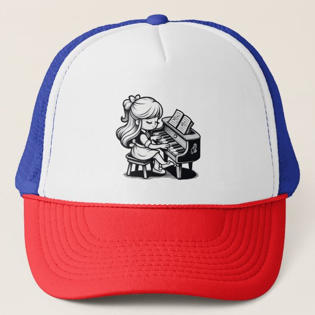 Gorra De Camionero chica con letras de piano (Anverso)