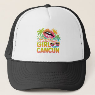 Gorra De Camionero Chica Cumpleañera Cancun 2026 Viaje de Vacaciones 