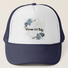 Gorra De Camionero Chica de bienvenida Bebé Mensajes de texto Ducha p
