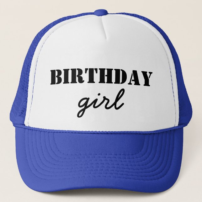 Gorra De Camionero Chica de cumpleaños (Anverso)