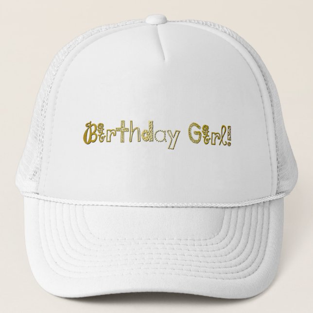 Gorra De Camionero ¡Chica de cumpleaños! (Anverso)