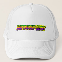Gorra De Camionero ¡Chica de cumpleaños de Mardi Gras!
