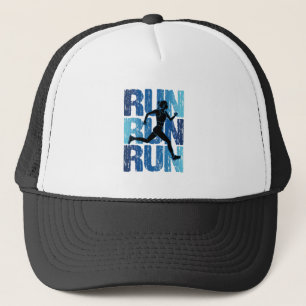 Gorra De Camionero Chica de ejecución de vintage - Ejecutar ejecución