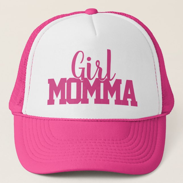 Gorra De Camionero chica de guiones rosa y blanco MOMMA | (Anverso)