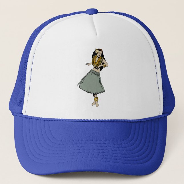 Gorra De Camionero Chica de Hula (Anverso)