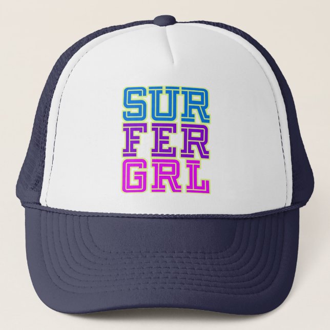 Gorra De Camionero Chica de la persona que practica surf (Anverso)