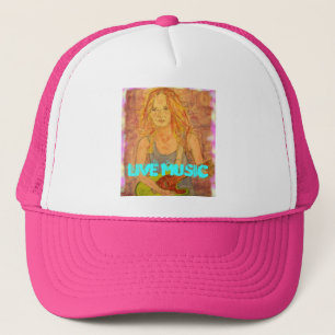 Gorra De Camionero Chica de música en directo