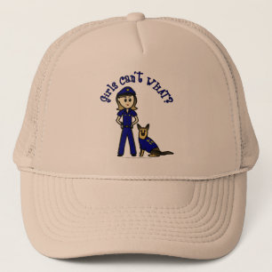 Gorra De Camionero Chica de policía ligero K9