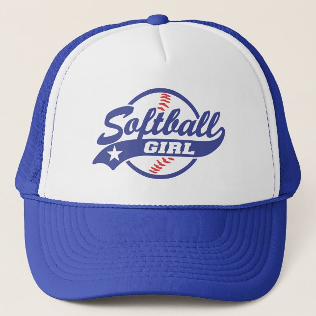 Gorra De Camionero Chica de Softball (Anverso)