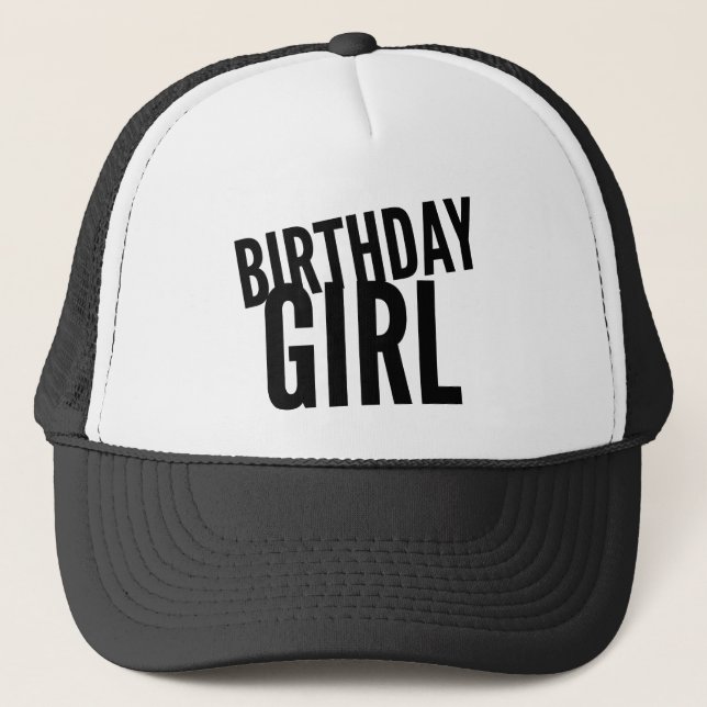 Gorra De Camionero Chica del cumpleaños (Anverso)
