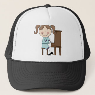 Gorra De Camionero Chica del palillo que juega el piano