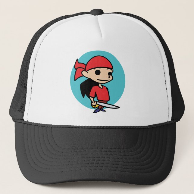 Gorra De Camionero Chica del pirata (Anverso)