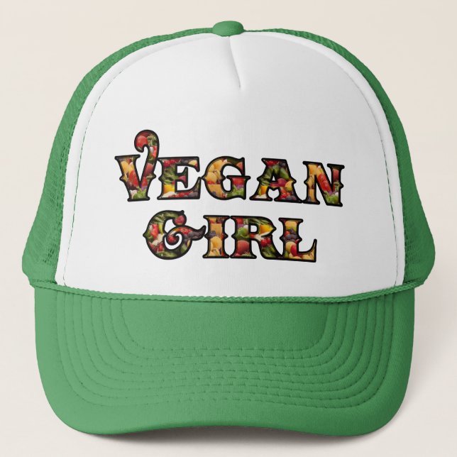 Gorra De Camionero Chica del vegano (Anverso)