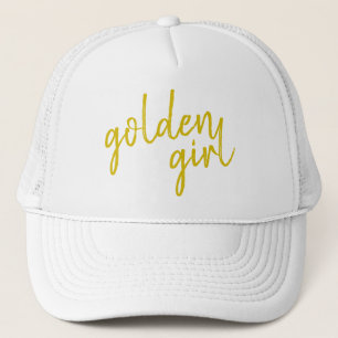 Gorra De Camionero Chica dorado   Guión dorado moderno